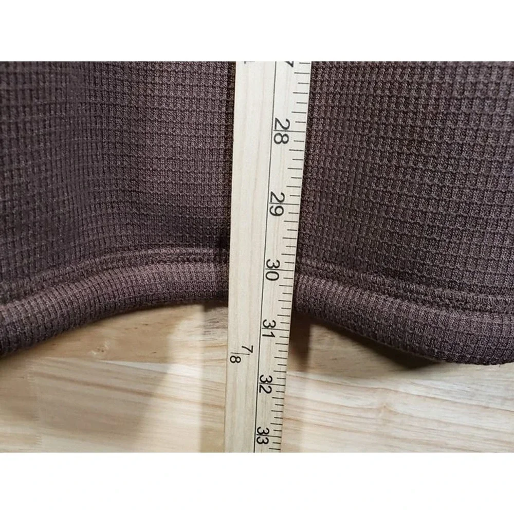 BC Clothing XXL Brown Sherpa Lined Waffle Knit Mock Neck Pullover